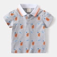 thumbnail image 2 of Staki Boys Performance Polo Shirts Boys Polo Shirts School Uniform Cotton Short Sleeve Golf Polo Shirt for Kids Boy 1-6Y(Gray,5-6 Years), 2 of 9