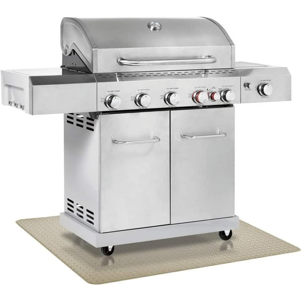 Resilia Large Under Grill Mat Sandstone 36 X 48 Inches For Outdoor Use Walmart Com