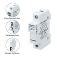 thumbnail image 3 of Uxcell Solar Fuse Holder, DC 1000V 32A Single Pole 10x38mm DIN Rail Mount Fuse Holder Base for Household Circuits, Photovoltaic Station, 3 of 6