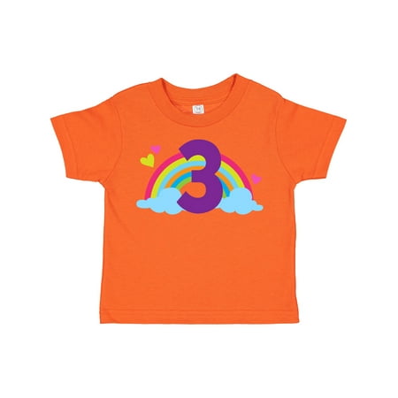 

Inktastic 3rd Birthday Rainbow Number 3 Gift Toddler Toddler Girl T-Shirt