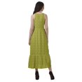 thumbnail image 4 of Moomaya Robe Longue Imprimée pour Femmes Fente avant Aguichant Sans Manches en Rayonne Robe de Mariage, 4 of 4