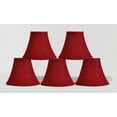 thumbnail image 2 of Urbanest Burlap Bell Chandelier Shade, 3x6x5", Red, Set of 5, 2 of 2
