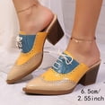 thumbnail image 4 of DeHolifer Wingtips Oxford Shoes for Women Lace-Up Cutout Brogues Saddle Shoes Vintage Low Block Heel Almond Toe Non-Slip Work Lightweight Casual Shoes, 4 of 8
