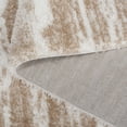 thumbnail image 5 of SAFAVIEH Tahoe Tyson Striped Shag Runner Rug, Ivory/Gold, 2' x 8', 5 of 7