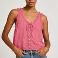 thumbnail image 2 of BUIGTTKLOP Womens Boho Tank Tops Button down Sleeveless Cardigan Crop Tops Lace up Front Beach Vacation Top Summer Clothes 2026, 2 of 6