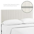 thumbnail image 5 of Contemporary Modern Urban Designer Bedroom Full and Queen Size Headbaord, Velvet Fabric, Ivory White, 5 of 7