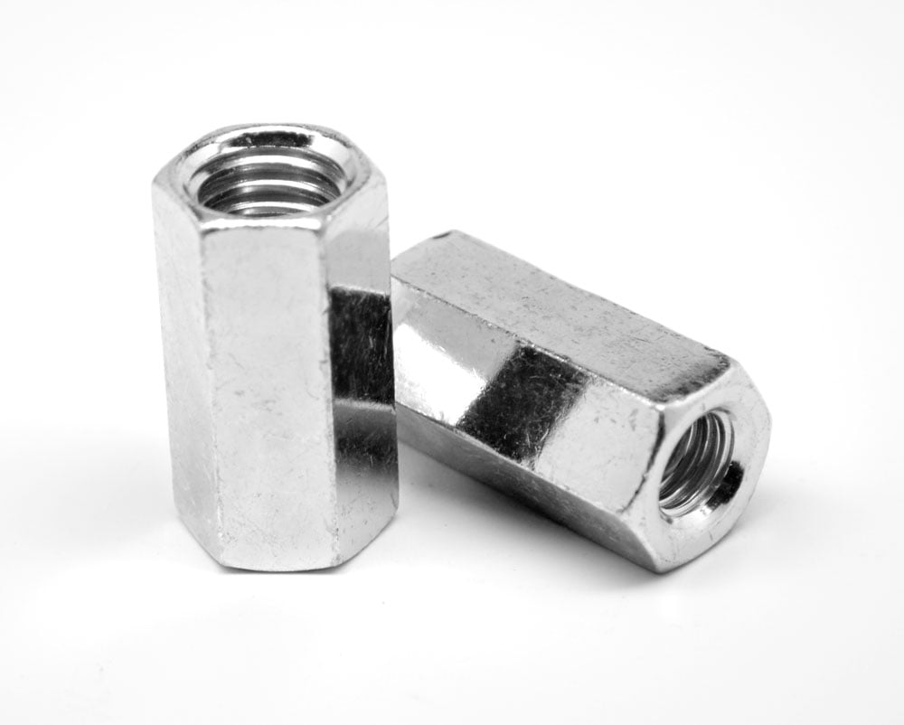 Hex Coupling Nuts 3/4-10 x 1 x 2-1/4 Threaded Rod Connector Zinc 25 
