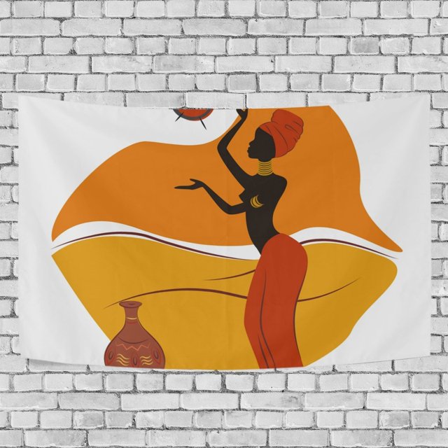 ABPHQTO Tapiz africano para mujer, decoración para colgar en la pared, decoración del hogar, sala de estar, dormitorio, 100x150 cm