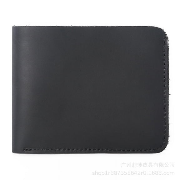 SYMMEXA Men's Retro Bifold Wallet, Black
