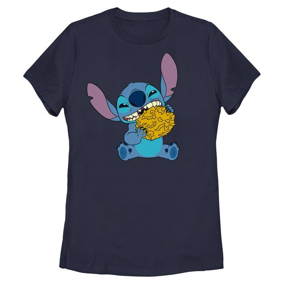 Womens Lilo & Stitch Alien Eating Latke T Shirt