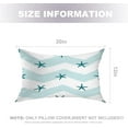 thumbnail image 5 of Coastal Nautical Decorative Pillow Covers, Kids Starfish On White Blue Background,Summer Ocean Beach Wedding Pillow Covers 12X20 Inch Cotton Lumbar Cushion Decorative Pillow Case for Sofa Bed, 5 of 6