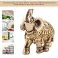 thumbnail image 3 of Wealth Figurine Elephant Statue,Lucky Feng Shui Golden Polyresin Elephant Statue Sculpture Wealth Figurine Home Decoration,Gift for Your Family[S], 3 of 9