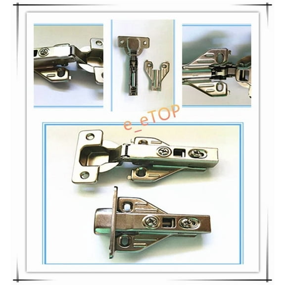 Soft Closing Full Overlay Hidden Face Frame Kitchen Cabinet Door Hinges Clip-On