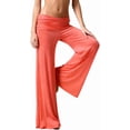 thumbnail image 4 of YUEHUA 2026 Coral Fold Over Yoga Pants, On-Trend Solid Wide Leg Loose Fit Lounge Pants with Ruched Waist Y2k Solid Color Stretchy Loose Gym Lounge Leggings, 4 of 13