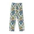 thumbnail image 3 of Vsdgher Dinosaurs And Leaves Print Mens Pajama Pants Sleep & Lounge Pants, PJ Bottoms With elastic waistb and Pockets, 3 of 5