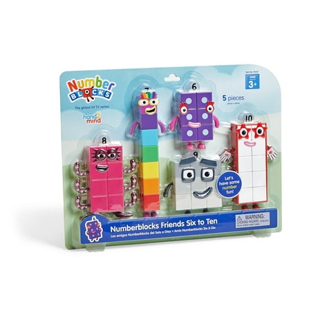 hand2mind Numberblocks® Friends Six to Ten, Toy Character Figures for Kids (5 Pieces)