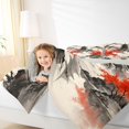 thumbnail image 3 of Homewish Ink Wash Maple Leaf Twin Comforter Sets,Japanese Art Print Bedding Set,Light Gray Reversible,2-Piece,1 Comforter and 1 Pillowcase, 3 of 7