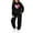 Black, variant on Bpmpbo Big Kids Girls‘ Tracksuit - Heart Print Hoodie and Joggers 2-Piece Set Long Sleeve with Pocket and Drawstring Pants