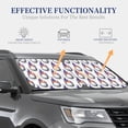 thumbnail image 4 of Honeii Golf balls Print Foldable Car Sun Shade for Windshield, 2-Piece UV Protection Shade, Protects Car Interior, Ideal for Cars, Trucks, SUVs-Small, 4 of 6