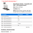 thumbnail image 2 of Brake Master Cylinder - Compatible with 2007 - 2010 Hyundai Elantra 2008 2009, 2 of 2