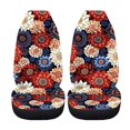 thumbnail image 5 of POLERO Vibrant Floral Mix Vehicle Seat Covers for Women, Set of 2 Front Seat Cover Anti-Slip Breathable Car Front Seat Covers, 5 of 13