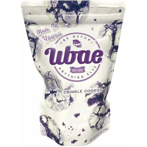 Ube Ubae Crinkle Cookies | Made in Hawaii | One 8.47oz Bag