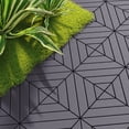 thumbnail image 3 of Holaki Interlocking Deck Tiles, 44 Pcs, 12 x 12 in, Polypropylene, Gray Slash, 3 of 10