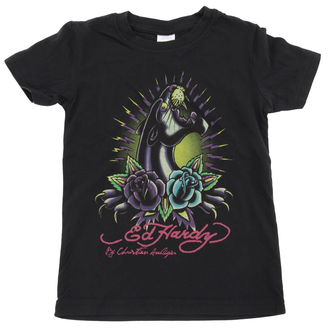 Ed Hardy Little Girls' Panther T-Shirt 