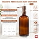 thumbnail image 3 of Dispensador de jabón GMISUN de vidrio ámbar de 500 ml con bomba de oro rosa, paquete de 2, 3 of 8