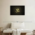 thumbnail image 2 of Elephant Stock Golden Om Symbol Wall Art - Horizontal Canvas Wall Art - Living Room Wall Decor - Wellness Canvas - Black And Gold Decor - 30" x 20", 2 of 8