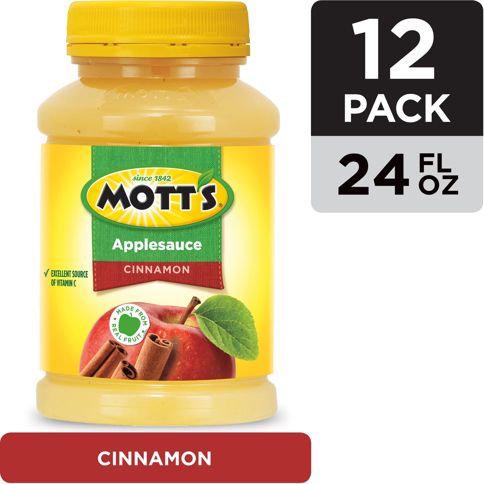 Mott's Cinnamon Applesauce, 24 oz Jar (12 Pack)
