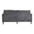 thumbnail image 6 of 2-Seater Sofa, Chenille Fabric Upholstered Loveseat Sofa with Rubber Wood Legs and Padded Cushion, Modern Sofa Couch for Living Room Bedroom Office, Gray, 6 of 7