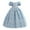 Blue, variant on YANHAIGONG 5-12 Years Toddler Girl Dresses for Summer,Flower Girl Dress Pink Wedding Party Bridesmaid,Toddler Girls Puff Sleeve Flower Bow Ruffles Birthday Party Gown Long Dresses