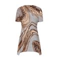 thumbnail image 5 of Hauts d'Été pour Femmes 2023 Coupe Ample Col Rond Manches Courtes T-Shirts Graphiques Rayures Étoiles Blouses Décontractées Confortables, 5 of 5