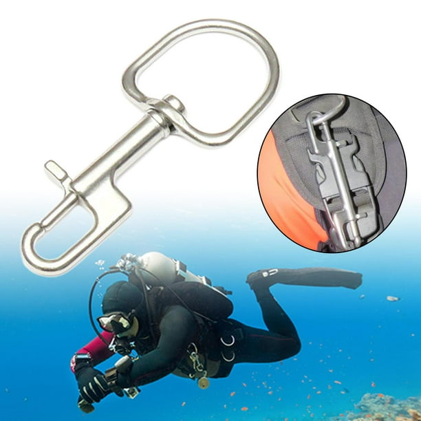4X Clip Pivotant en Acier Inoxydable pour Accessoires d'Outils de Plongée  Sous-Marine 