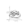 thumbnail image 3 of Sterling Silver Polished Grooved Heart Ring, 3 of 6