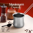 thumbnail image 2 of Alpine Cuisine Stainless Steel Coffee Warmer, 31oz with Ergonomic Hanging Handle - Turkish and Greek Coffee Maker, Butter Warmer, and Milk Pot for Home & Cafe Heating and Melting, 2 of 7
