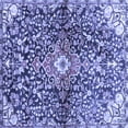 thumbnail image 1 of Ahgly Company Machine Washable Indoor Square Abstract Blue Contemporary Area Rugs, 4' Square, 1 of 4