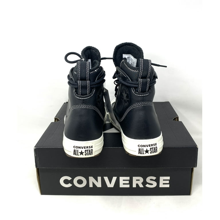 Converse Chuck Utility All Terrain High Top Black Leather Sneakers 168863C