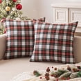 thumbnail image 1 of Fundas de almohada decorativas MIULEE 61 x 61 cm, tela escocesa, 2 unidades, 1 of 7