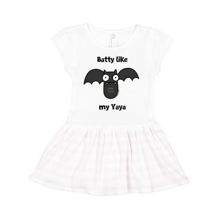 

Inktastic Batty like my Yaya Gift Toddler Girl Dress