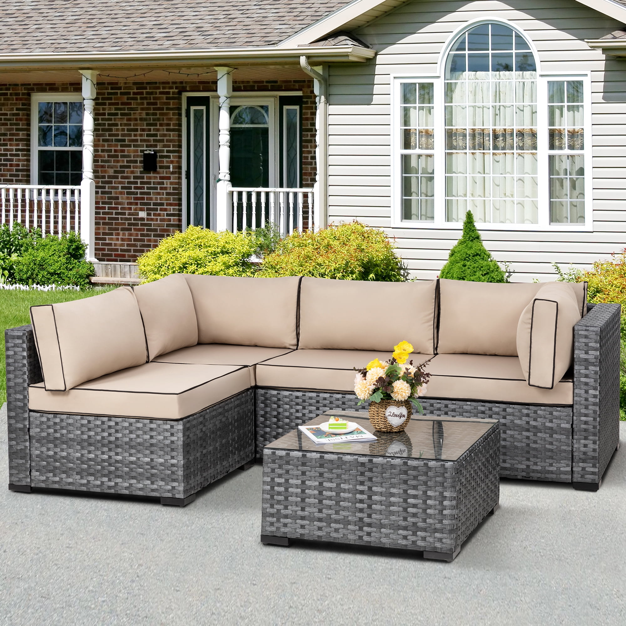 Outdoor sectional with storage underneath hotsell
