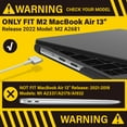 thumbnail image 6 of IBENZER Compatible with 2025 2024 2023 2022 MacBook Air 13 inch Case M4 A3240 M3 A3113 M2 A2681, Hard Shell Case for New M4/M3/M2 Mac Air 13.6" with Touch ID, Crystal Black, W-MAT13-KK-CYBK, 6 of 9