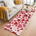 thumbnail image 2 of Red Heart Washable Area Rug 2 x 6 ft Valentine's Day, Soft Non Slip Rugs Stain Repellent Indoor Felt Carpet for Living Dining Room Bedroom Home Office, 2 of 9
