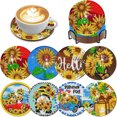 thumbnail image 2 of Juego Posavasos Con Diamantes DIY Wdftyju Girasol Verano 8 Piezas, 2 of 9