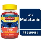 Nature Made Kids First Sleep, Kids Melatonin Gummies, 100% Drug Free Sleep Aid, 45 Count