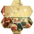 thumbnail image 3 of czcpp-DIY Wall Decals Acrylic Mirror Sticker Set 12 Pcs, Hexagon Mirror Wall Stickers for Living Room Bedroom Decor (Gold), 3 of 4