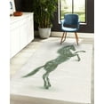 thumbnail image 4 of Horses Decorative Rug, Gallop Animal Motif Rearing up Blazing Devilish Moving Freely Theme, Quality Carpet for Bedroom Dorm and Living Room, 6 Sizes, Jade Green, by Ambesonne, 4 of 4