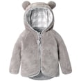 thumbnail image 2 of Zshosam Infant Winter Coat Toddler Kids Fleece Jackets Button Winter Warm Coat Outwear for Boys Girls Size 6 12 Months,(Grey 6-12 Months), 2 of 6