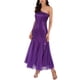 thumbnail image 4 of INSPIRE CHIC Vestido de cóctel de lentejuelas para mujer, maxi de un solo hombro, vestido de sirena para prom, noche y boda, XL púrpura oscuro, 4 of 6